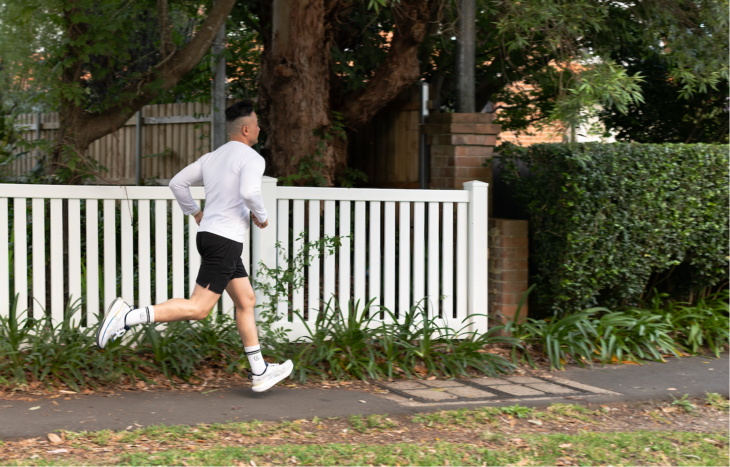 Man running outdoors enjoying an active lifestyle